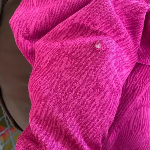 Lucy quarter zip hot pink long sleeve top size S