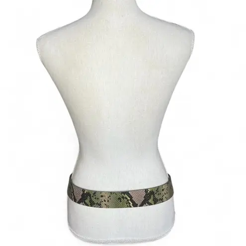 Snake skin print Belt with Square Buckle green cosplay Y2K witchy whimsy goth - Image 5
