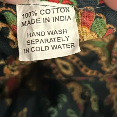 Women’s Colorful Elephant Cotton Jaipuri Sanganeri Print Maxi Skirt One Size Orange Size undefined