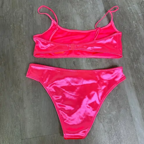 Triangl Mylos Pink Pop Luna Metallic Bikini Swimsuit Size M/S