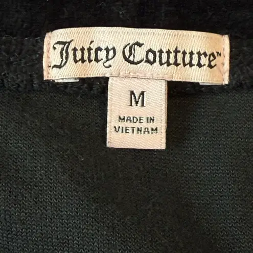Juicy Couture  Black and Gold sparkly rhinestones velour tracksuit zip up hoodie