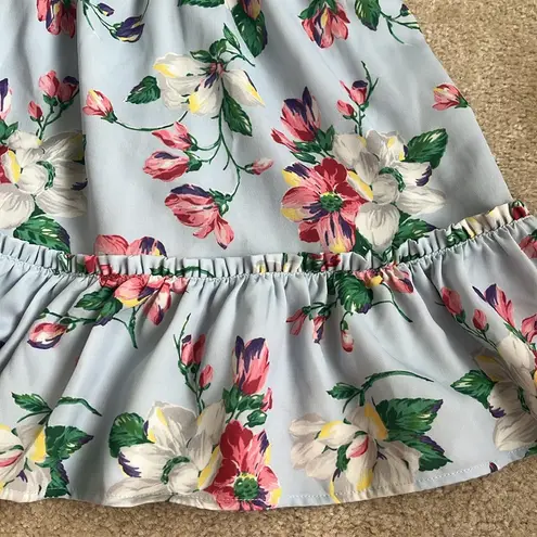 Majorelle NWOT Revolve Misty Floral Light Blue Paradise Mini Dress Small