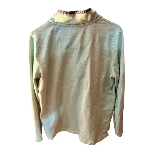 LL Bean Soft Cotton Rugby Pullover Green Size L