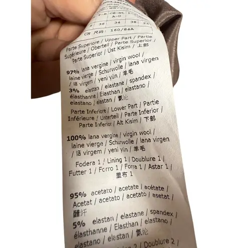 NWT MaxMara Virgin Wool Wrap Dress – Women’s Size 4 Brown