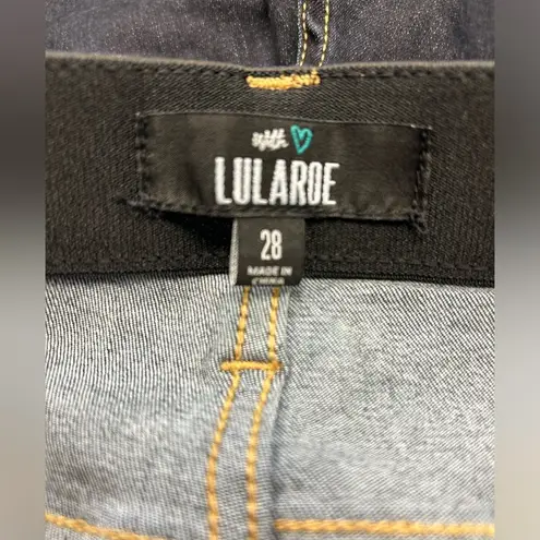 LuLaRoe  Women's Elastic Waist Blue Bermuda Denim Shorts Size 28 New With Tag - Image 6