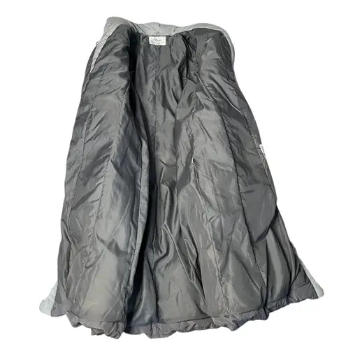 VINTAGE Down Grey Puffer Coat sleeping Bag Coat Long Line Womens Fits Medium Gray