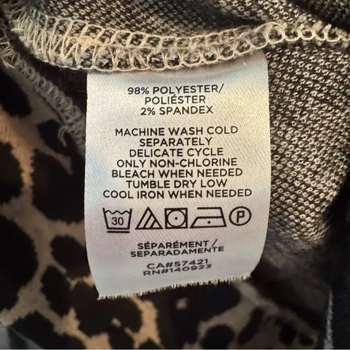 Animal Print Puff Sleeve Top Brown & Beige Leopard Print Blouse