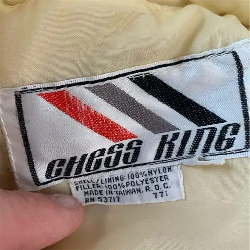 Source Unknown Vintage Guess King Ski Jacket Small Ivory Burgundy Navy Accents