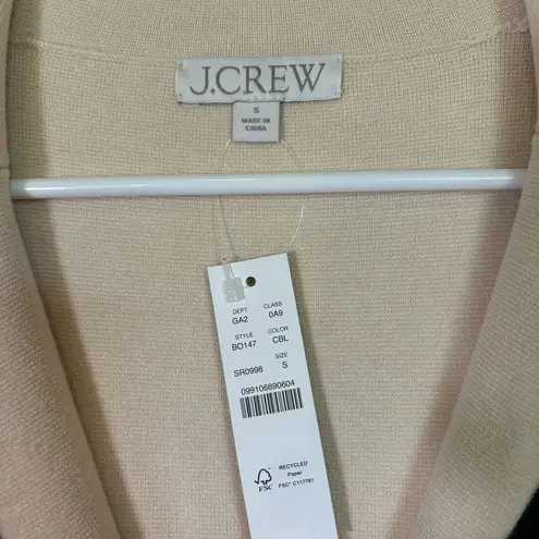 J.Crew  Contrast-Trim Waisted Sweater Blazer in Cream Size S BO147