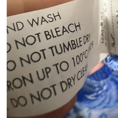 Poupette St Barth 100% Silk Blue Boho Crinkle Tunic Top L Crochet Trim Resort Size L