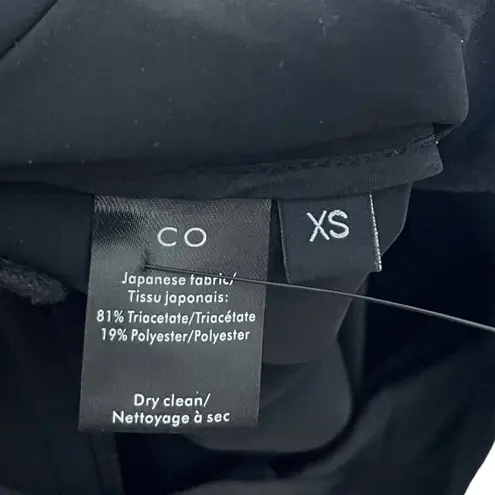 Co Essentials Cigarette Trousers Black Women’s Size XS Cropped Stretch Crepe Pan