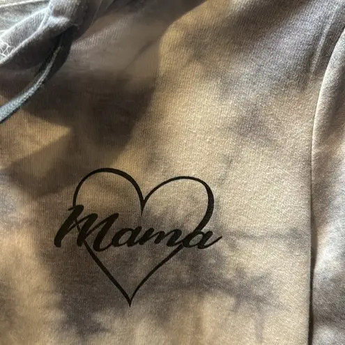 Angel Kiss Maternity | Tie-Dye Black & White Mama Hoodie | Size Small