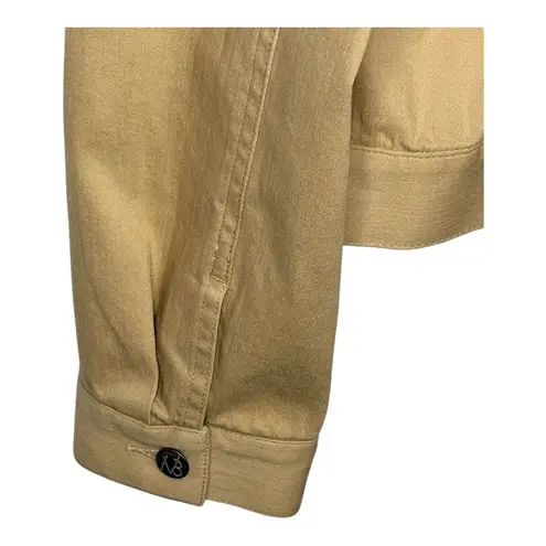 Vintage Nancy Bolen Denim Jacket Large Embellished Beaded Women Size Large Tan