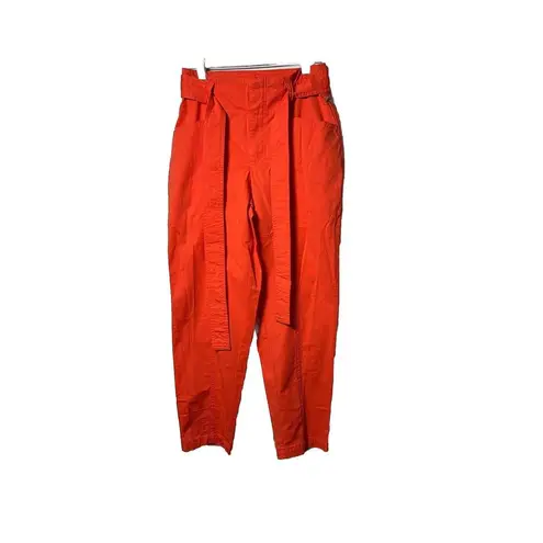 A New Day Women's High-Rise Tapered Ankle Tie-Front Pants -  Orange Size 10