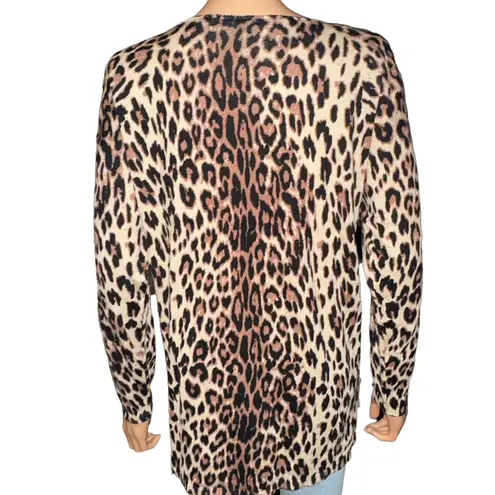 INC Leopard Print Step Hem Sweater