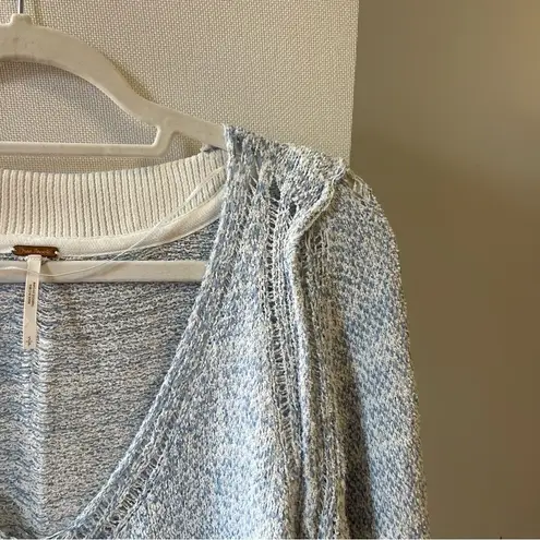 Free People  blue and White sweater