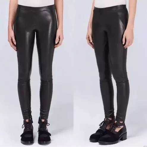 Wilfred Aritzia  Rebelle  Faux Leather Pants High Rise Black Leggings M