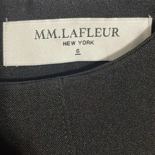 MM.LaFleur • black etsuko crew neck ¾ sleeve sheath dress sz 6