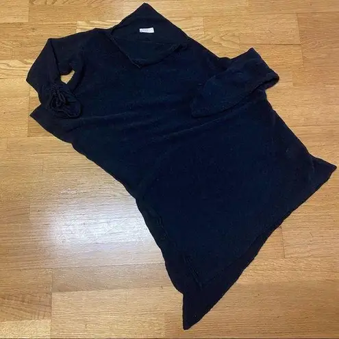 Suzy D Charcoal Asymmetrical Cinched Sleeve Career Capsule Wardrobe Mini… Gray