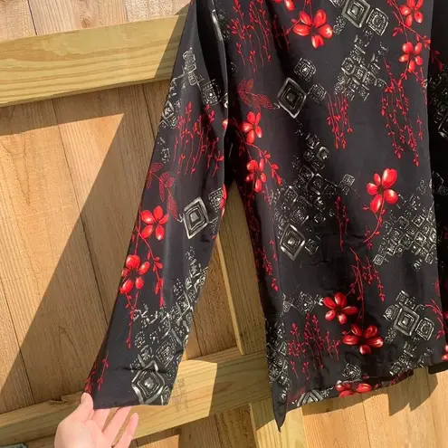 Kelly Stevens vintage black red blazer size medium