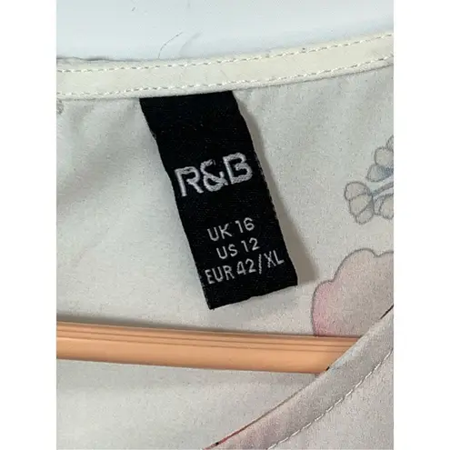 R&B Women's Floral Sleeveless Pleated Lined A