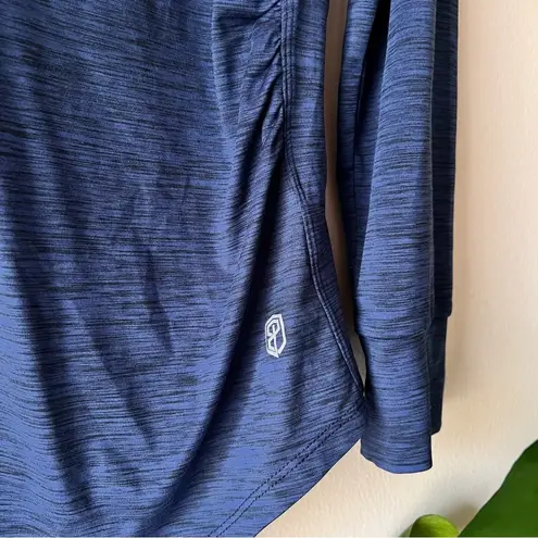 BORN PRIMITIVE MATERNITY ZIP NECK ATHLEISURE LONG SLEEVE navy Women’s SIZE LARGE Blue
