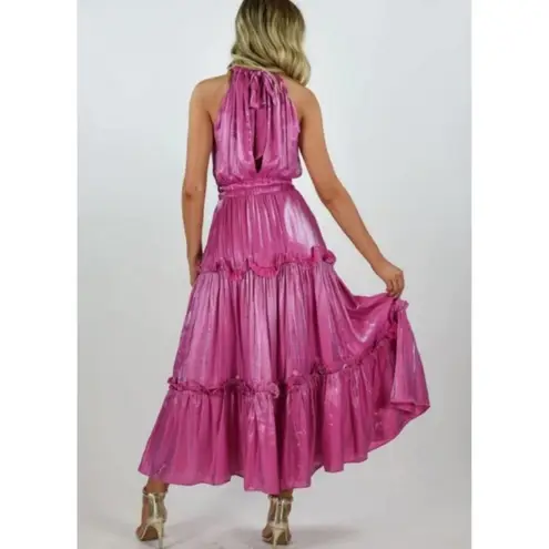 Elliatt Teagan Iridescent Midi-Dress Pink Size XL NWT Mermaidcore Formal Wedding