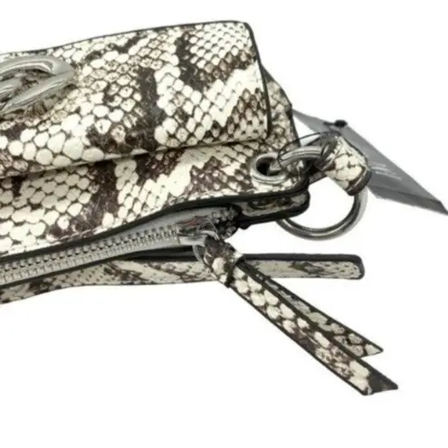 INC International Concepts Emmory Python Print Crossbody Purse Black