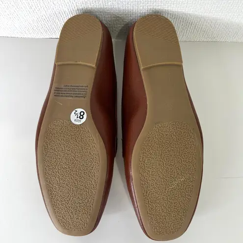 New York & Company Harleigh Square Toe Loafers Classic Minimalist Casual 8.5 Brown