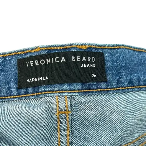 Veronica Beard Taylor High Rise Wide Leg Jeans Durango Wash Blue Size 26