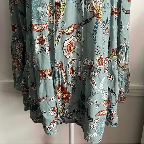 Jaase • NWT Light Teal Blue Floral Print Women's Top Tunic