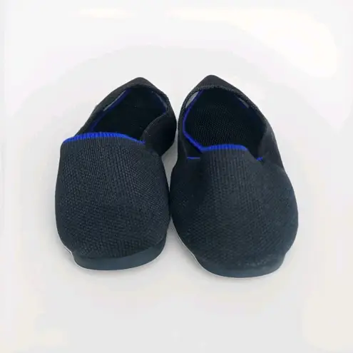 ROTHY'S The Flat Slip On Ballet Flat 8 Black Washable Sustainable Stretch Black