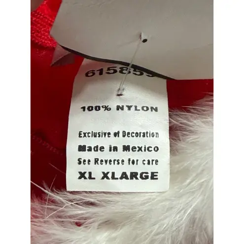 Seductive Wear by Cinema Etoile Red White Fur Trim Babydoll Teddy Lingerie XL