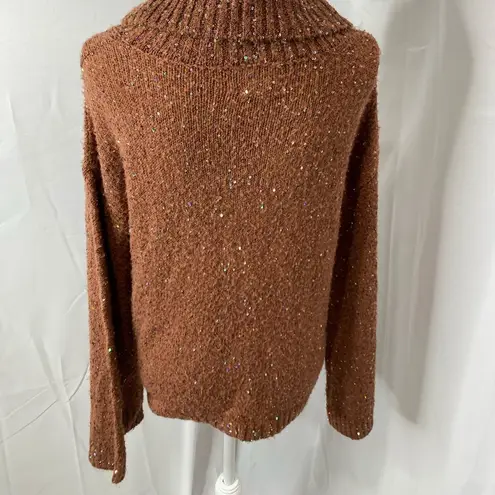 M.I.N.N.E vintage sequin sweater large cowl nice size medium Brown