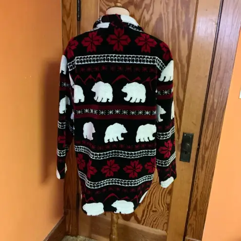 Vtg 90s polar bear fleece jacket Black Size L