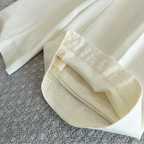 Apostrophe Essentials Cream Women's Wide Leg Trouser Pants Lined Size 12