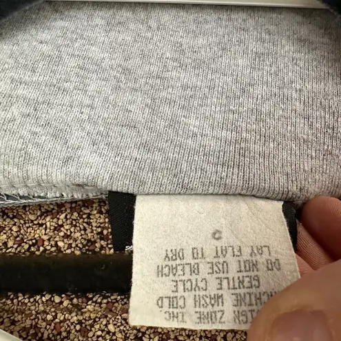 Knit Works Vintage Gray Ribbed Baby Tee Y2K Minimalist Style Medium