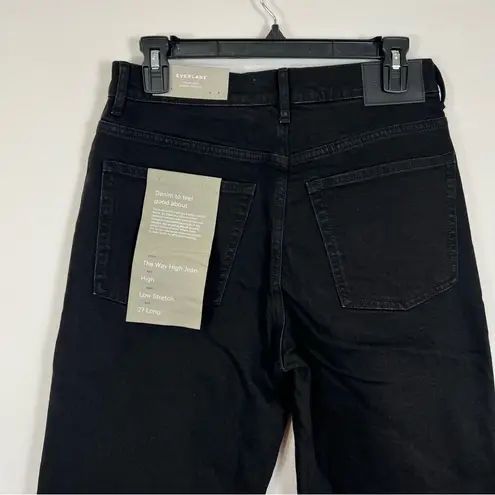 Everlane  The Way High Jean Straight Leg in Coal Black Size 27 Long NWT