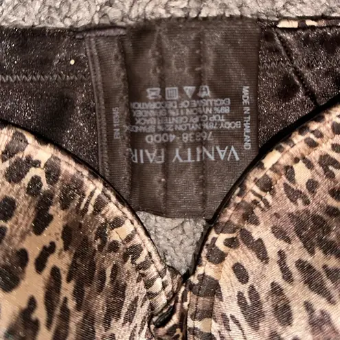 Vanity Fair Brown Black Leopard Print Bra Padded Underwire
