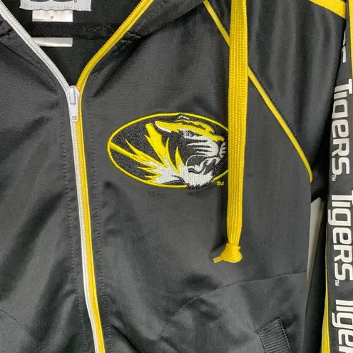 Mizzou Tigers Zip Front Hoodie Sz Medium Black