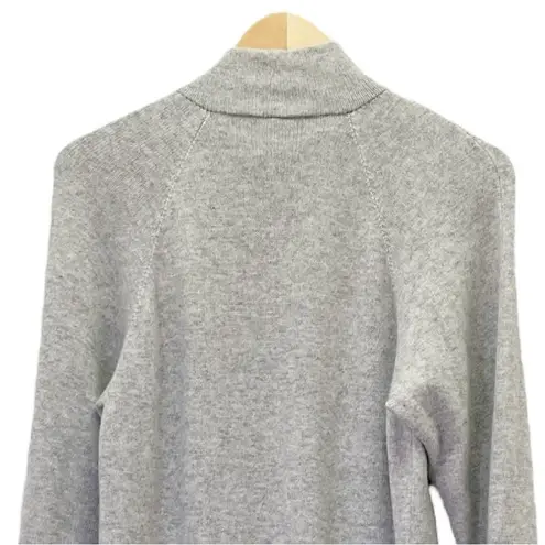 St. John Vintage Wool Sweater Dress Long Sleeve Midi Light Heather Gray Size 12