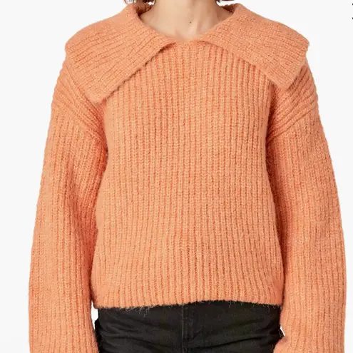 English Factory English Factory Collar Oversize Collared Rib Chucky Sweater Peach Size XS