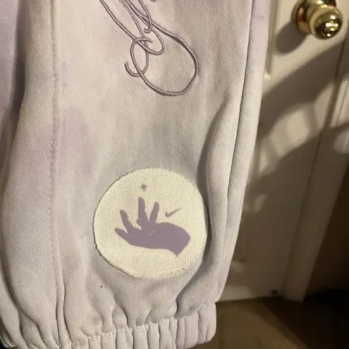 Nike  Purple Tie Dye Cotton Sweatpants Gratitude Tenacity Kindness Creativity 1X