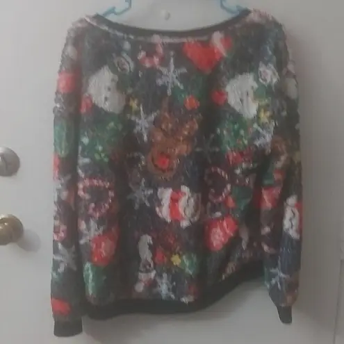 No Boundaries NOBO  Christmas Sweater L Ugly Xmas Holiday Dopamine Winter Comfy