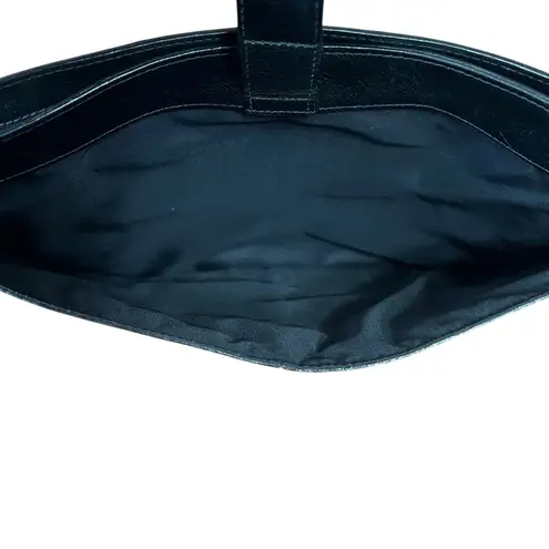 WILSONS LEATHER Pelle Studio Messenger Bag Satchel Black Italian Handbag Work