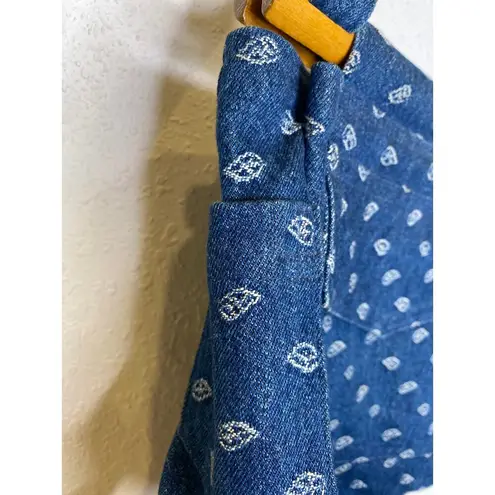 The Original Mouse Housery Denim Handbag Purse Pockets Wood Abstract Vintage