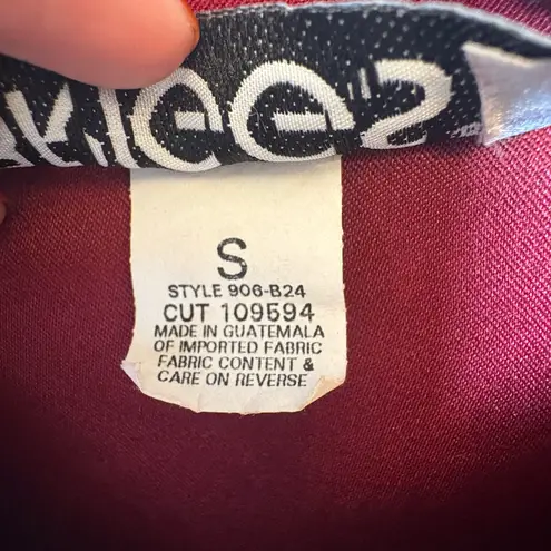 Briggs New York Briggs Red Faux Suede Button Front Shirt Jacket Vintage Y2K Quiet Luxury S