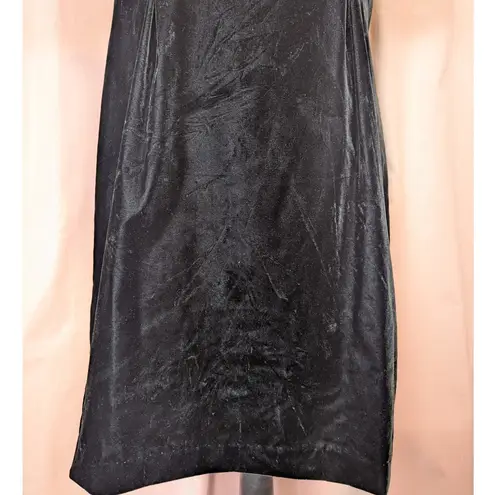 Sag Harbor 90s Vintage Crushed Velvet Short Sleeve Dress by Black Size 14