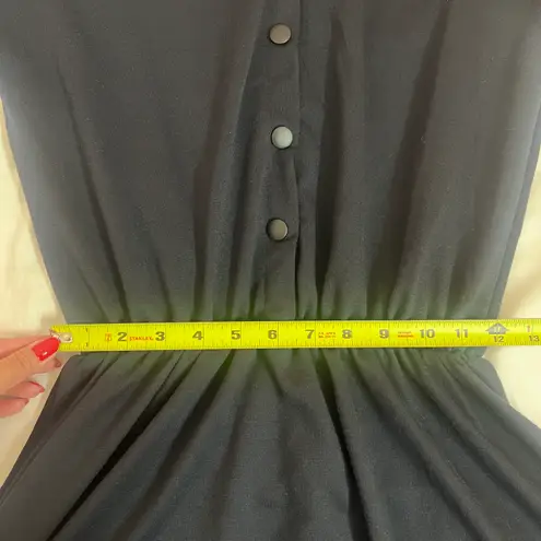 New Kawaii Navy Blue Button Up School Girl Short Sleeve Dress Size M