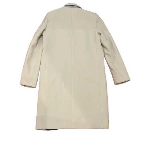 LeShop by Q Chic Cream Women's Long Coat Size Medium Wool Blend